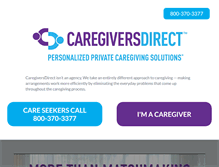 Tablet Screenshot of caregiversdirect.com